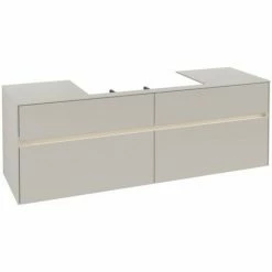Villeroy & Boch Collaro Waschtischunterschrank 160cm Mit 4 Auszügen Und Variabler Beckenposition Soft Grey Mit Beleuchtung Mittig 80 Cm 4 Villeroy & Boch Collaro Waschtischunterschrank 160cm Mit 4 Auszügen Und Variabler Beckenposition Soft Grey Mit Beleuchtung Mittig 80 Cm -VILLEROY & BOCH shop 71606302 3