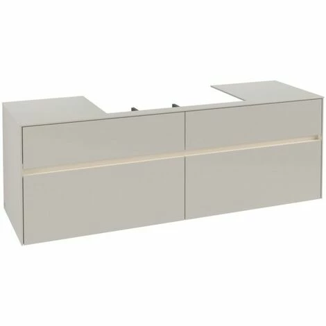 Villeroy & Boch Collaro Waschtischunterschrank 160cm mit 4 Auszügen und variabler Beckenposition Soft Grey Mit Beleuchtung Mittig 80 cm Villeroy & Boch Collaro Waschtischunterschrank 160cm Mit 4 Auszügen Und Variabler Beckenposition Soft Grey Mit Beleuchtung Mittig 80 Cm -VILLEROY & BOCH shop 71606302 3