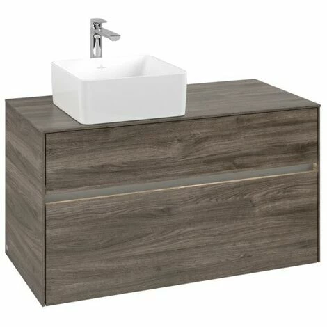 Villeroy & Boch Collaro Waschtischunterschrank 100cm Mit 2 Auszügen Stone Oak Mit Beleuchtung Links 5 Villeroy & Boch Collaro Waschtischunterschrank 100cm Mit 2 Auszügen Stone Oak Mit Beleuchtung Links – Bild 3