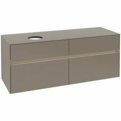Villeroy & Boch Collaro Waschtischunterschrank 140cm Mit 4 Auszügen Truffle Grey Mit Beleuchtung Links 3 Villeroy & Boch Collaro Waschtischunterschrank 140cm Mit 4 Auszügen Truffle Grey Mit Beleuchtung Links -VILLEROY & BOCH shop 71606307 2