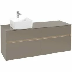 Villeroy & Boch Collaro Waschtischunterschrank 140cm Mit 4 Auszügen Truffle Grey Mit Beleuchtung Links 4 Villeroy & Boch Collaro Waschtischunterschrank 140cm Mit 4 Auszügen Truffle Grey Mit Beleuchtung Links -VILLEROY & BOCH shop 71606307 3