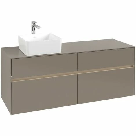 Villeroy & Boch Collaro Waschtischunterschrank 140cm mit 4 Auszügen Truffle Grey Mit Beleuchtung Links Villeroy & Boch Collaro Waschtischunterschrank 140cm Mit 4 Auszügen Truffle Grey Mit Beleuchtung Links -VILLEROY & BOCH shop 71606307 3