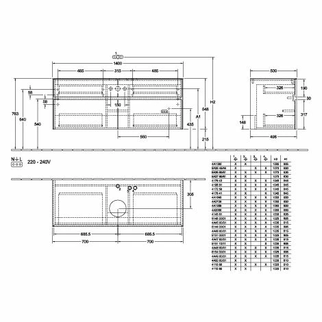 Villeroy & Boch Collaro Waschtischunterschrank 140cm Mit 4 Auszügen Stone Oak Mit Beleuchtung Mittig 3 Villeroy & Boch Collaro Waschtischunterschrank 140cm Mit 4 Auszügen Stone Oak Mit Beleuchtung Mittig