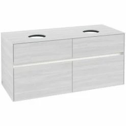 Alternative view of Villeroy & Boch Collaro Waschtischunterschrank 120cm Mit 4 Auszügen Für 2 Waschtische White Wood Mit Beleuchtung