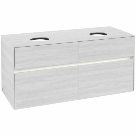 Villeroy & Boch Collaro Waschtischunterschrank 120cm Mit 4 Auszügen Für 2 Waschtische White Wood Mit Beleuchtung 4 Villeroy & Boch Collaro Waschtischunterschrank 120cm Mit 4 Auszügen Für 2 Waschtische White Wood Mit Beleuchtung – Bild 2