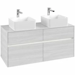 Villeroy & Boch Collaro Waschtischunterschrank 120cm Mit 4 Auszügen Für 2 Waschtische White Wood Mit Beleuchtung 7 Villeroy & Boch Collaro Waschtischunterschrank 120cm Mit 4 Auszügen Für 2 Waschtische White Wood Mit Beleuchtung -VILLEROY & BOCH shop 71606325 3