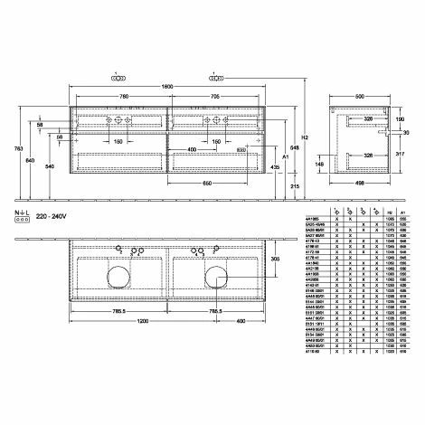 Villeroy & Boch Collaro Waschtischunterschrank 160cm mit 4 Auszügen für 2 Waschtische Nordic Oak Mit Beleuchtung Villeroy & Boch Collaro Waschtischunterschrank 160cm Mit 4 Auszügen Für 2 Waschtische Nordic Oak Mit Beleuchtung -VILLEROY & BOCH shop 71606341 1