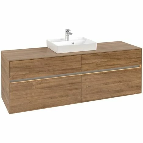 Villeroy & Boch Collaro Waschtischunterschrank 160cm mit 4 Auszügen Kansas Oak Mit Beleuchtung Mittig Villeroy & Boch Collaro Waschtischunterschrank 160cm Mit 4 Auszügen Kansas Oak Mit Beleuchtung Mittig -VILLEROY & BOCH shop 71606349 3