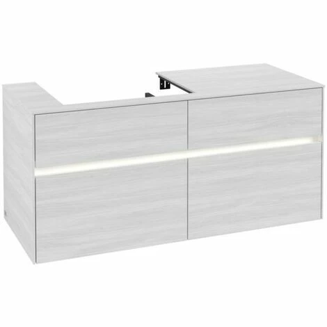 Villeroy & Boch Collaro Waschtischunterschrank Mit 4 Auszügen 120 Cm White Wood Mit Beleuchtung Links 4 Villeroy & Boch Collaro Waschtischunterschrank Mit 4 Auszügen 120 Cm White Wood Mit Beleuchtung Links – Bild 2
