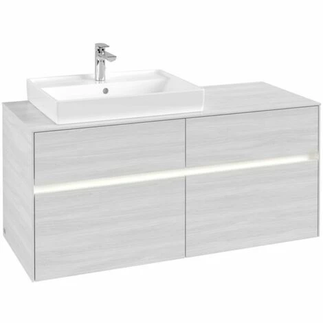 Villeroy & Boch Collaro Waschtischunterschrank Mit 4 Auszügen 120 Cm White Wood Mit Beleuchtung Links 5 Villeroy & Boch Collaro Waschtischunterschrank Mit 4 Auszügen 120 Cm White Wood Mit Beleuchtung Links – Bild 3