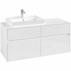 Villeroy & Boch Collaro Waschtischunterschrank Mit 4 Auszügen 120 Cm Glossy White Ohne Beleuchtung Links 6 Villeroy & Boch Collaro Waschtischunterschrank Mit 4 Auszügen 120 Cm Glossy White Ohne Beleuchtung Links -VILLEROY & BOCH shop 71606355 2