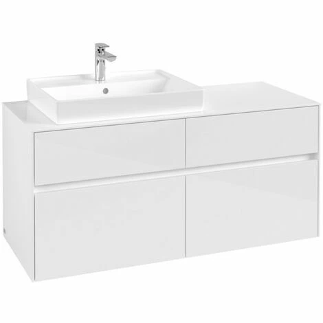 Villeroy & Boch Collaro Waschtischunterschrank Mit 4 Auszügen 120 Cm Glossy White Ohne Beleuchtung Links 4 Villeroy & Boch Collaro Waschtischunterschrank Mit 4 Auszügen 120 Cm Glossy White Ohne Beleuchtung Links – Bild 2