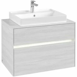 Villeroy & Boch Collaro Waschtischunterschrank 80cm Mit 2 Auszügen White Wood Mit Beleuchtung -VILLEROY & BOCH shop 71606357 3