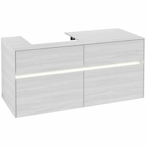 Villeroy & Boch Collaro Waschtischunterschrank Mit 4 Auszügen 120 Cm White Wood Mit Beleuchtung Links 4 Villeroy & Boch Collaro Waschtischunterschrank Mit 4 Auszügen 120 Cm White Wood Mit Beleuchtung Links – Bild 2