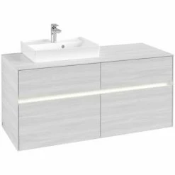 Villeroy & Boch Collaro Waschtischunterschrank Mit 4 Auszügen 120 Cm White Wood Mit Beleuchtung Links 7 Villeroy & Boch Collaro Waschtischunterschrank Mit 4 Auszügen 120 Cm White Wood Mit Beleuchtung Links -VILLEROY & BOCH shop 71606360 3