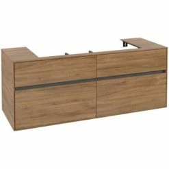 Alternative view of Villeroy & Boch Collaro Waschtischunterschrank 140cm Mit 4 Auszügen Kansas Oak Ohne Beleuchtung