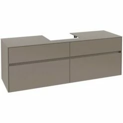 Alternative view of Villeroy & Boch Collaro Waschtischunterschrank 160cm Mit 4 Auszügen Truffle Grey Ohne Beleuchtung Mittig