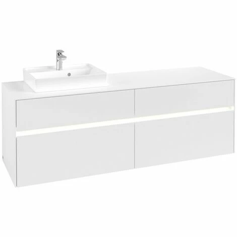 Villeroy & Boch Collaro Waschtischunterschrank 160cm mit 4 Auszügen White Matt Mit Beleuchtung Links Villeroy & Boch Collaro Waschtischunterschrank 160cm Mit 4 Auszügen White Matt Mit Beleuchtung Links -VILLEROY & BOCH shop 71606374 3