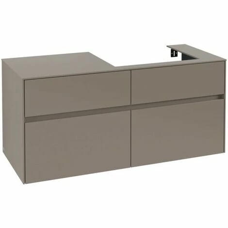 Villeroy & Boch Collaro Waschtischunterschrank Mit 4 Auszügen 120 Cm Truffle Grey Ohne Beleuchtung Rechts 4 Villeroy & Boch Collaro Waschtischunterschrank Mit 4 Auszügen 120 Cm Truffle Grey Ohne Beleuchtung Rechts – Bild 2