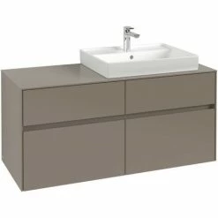Villeroy & Boch Collaro Waschtischunterschrank Mit 4 Auszügen 120 Cm Truffle Grey Ohne Beleuchtung Rechts 9 Villeroy & Boch Collaro Waschtischunterschrank Mit 4 Auszügen 120 Cm Truffle Grey Ohne Beleuchtung Rechts -VILLEROY & BOCH shop 71606385 4