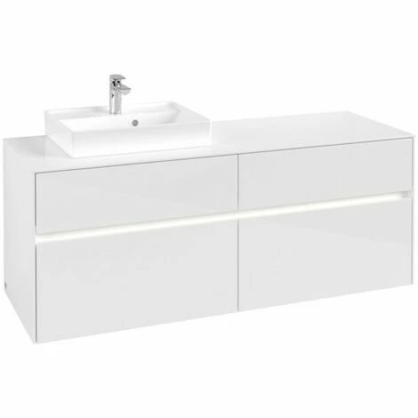 Villeroy & Boch Collaro Waschtischunterschrank mit 4 Auszügen 140 cm Glossy White Mit Beleuchtung Links Villeroy & Boch Collaro Waschtischunterschrank Mit 4 Auszügen 140 Cm Glossy White Mit Beleuchtung Links -VILLEROY & BOCH shop 71606386 3