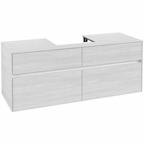 Villeroy & Boch Collaro Waschtischunterschrank Mit 4 Auszügen 140 Cm White Wood Ohne Beleuchtung Mittig 4 Villeroy & Boch Collaro Waschtischunterschrank Mit 4 Auszügen 140 Cm White Wood Ohne Beleuchtung Mittig – Bild 2