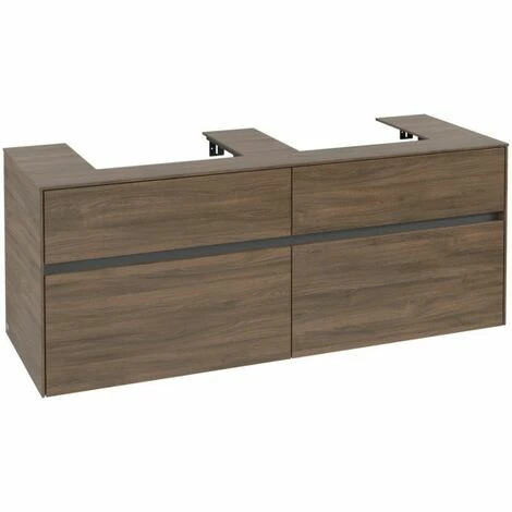 Villeroy & Boch Collaro Waschtischunterschrank 140cm Mit 4 Auszügen Für 2 Waschtische Arizona Oak Ohne Beleuchtung 4 Villeroy & Boch Collaro Waschtischunterschrank 140cm Mit 4 Auszügen Für 2 Waschtische Arizona Oak Ohne Beleuchtung – Bild 2