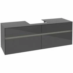 Villeroy & Boch Collaro Waschtischunterschrank 160cm Mit 4 Auszügen Glossy Grey Mit Beleuchtung Mittig -VILLEROY & BOCH shop 71606408 2