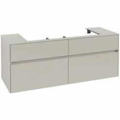 Alternative view of Villeroy & Boch Collaro Waschtischunterschrank 140cm Mit 4 Auszügen Soft Grey Ohne Beleuchtung
