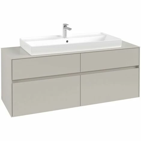 Villeroy & Boch Collaro Waschtischunterschrank 140cm Mit 4 Auszügen Soft Grey Ohne Beleuchtung 5 Villeroy & Boch Collaro Waschtischunterschrank 140cm Mit 4 Auszügen Soft Grey Ohne Beleuchtung – Bild 3