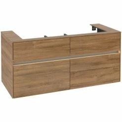Alternative view of Villeroy & Boch Collaro Waschtischunterschrank 120cm Mit 4 Auszügen Kansas Oak Mit Beleuchtung