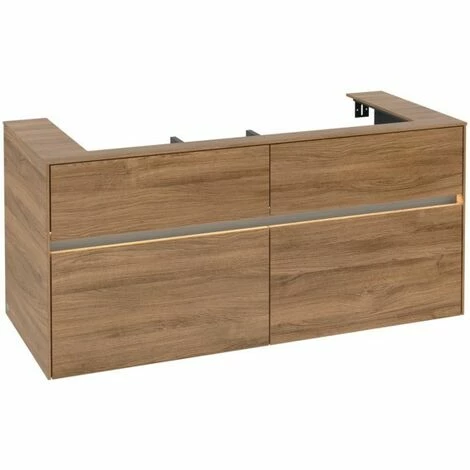 Villeroy & Boch Collaro Waschtischunterschrank 120cm Mit 4 Auszügen Kansas Oak Mit Beleuchtung 4 Villeroy & Boch Collaro Waschtischunterschrank 120cm Mit 4 Auszügen Kansas Oak Mit Beleuchtung – Bild 2