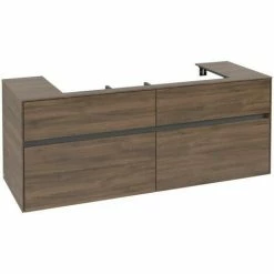 Alternative view of Villeroy & Boch Collaro Waschtischunterschrank 140cm Mit 4 Auszügen Arizona Oak Ohne Beleuchtung