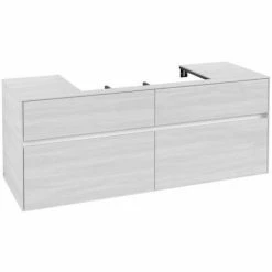 Alternative view of Villeroy & Boch Collaro Waschtischunterschrank 140cm Mit 4 Auszügen White Wood Ohne Beleuchtung Mittig