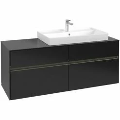 Villeroy & Boch Collaro Waschtischunterschrank 140cm Mit 4 Auszügen Black Matt Lacquer Mit Beleuchtung Rechts 7 Villeroy & Boch Collaro Waschtischunterschrank 140cm Mit 4 Auszügen Black Matt Lacquer Mit Beleuchtung Rechts -VILLEROY & BOCH shop 71606436 3
