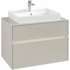 Villeroy & Boch Collaro Waschtischunterschrank 80cm Mit 2 Auszügen Soft Grey Mit Beleuchtung -VILLEROY & BOCH shop 71606438 3