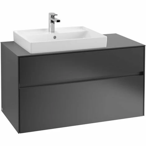 Villeroy & Boch Collaro Waschtischunterschrank 100cm mit 2 Auszügen und variabler Beckenposition Black Matt Lacquer Mit Beleuchtung Links 60 cm Villeroy & Boch Collaro Waschtischunterschrank 100cm Mit 2 Auszügen Und Variabler Beckenposition Black Matt Lacquer Mit Beleuchtung Links 60 Cm -VILLEROY & BOCH shop 71606489 2