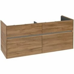 Villeroy & Boch Collaro Waschtischunterschrank 125cm Für Doppelwaschtisch Mit 4 Auszügen Kansas Oak Mit Beleuchtung -VILLEROY & BOCH shop 71606496 2