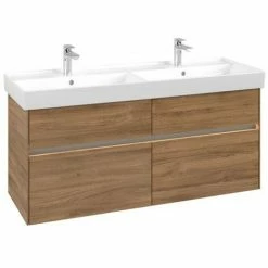 Villeroy & Boch Collaro Waschtischunterschrank 125cm Für Doppelwaschtisch Mit 4 Auszügen Kansas Oak Mit Beleuchtung -VILLEROY & BOCH shop 71606496 3