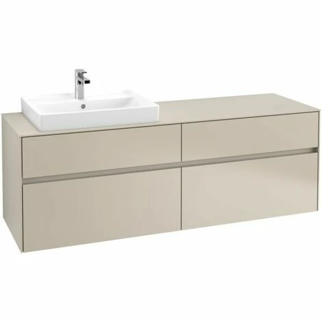 Villeroy & Boch Collaro Waschtischunterschrank 160cm Mit 4 Auszügen Und Variabler Beckenposition Soft Grey Mit Beleuchtung Links 60 Cm 4 Villeroy & Boch Collaro Waschtischunterschrank 160cm Mit 4 Auszügen Und Variabler Beckenposition Soft Grey Mit Beleuchtung Links 60 Cm – Bild 2