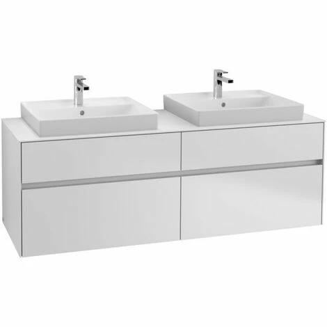 Villeroy & Boch Collaro Waschtischunterschrank 160cm mit 4 Auszügen für 2 Waschtische White Matt Mit Beleuchtung 60 cm Villeroy & Boch Collaro Waschtischunterschrank 160cm Mit 4 Auszügen Für 2 Waschtische White Matt Mit Beleuchtung 60 Cm -VILLEROY & BOCH shop 71606515 2