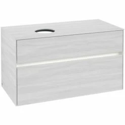 Villeroy & Boch Collaro Waschtischunterschrank 100cm Mit 2 Auszügen White Wood Mit Beleuchtung Links 3 Villeroy & Boch Collaro Waschtischunterschrank 100cm Mit 2 Auszügen White Wood Mit Beleuchtung Links -VILLEROY & BOCH shop 71606542 2