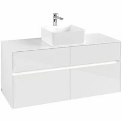 Villeroy & Boch Collaro Waschtischunterschrank 120cm Mit 4 Auszügen Glossy White Mit Beleuchtung Mittig 7 Villeroy & Boch Collaro Waschtischunterschrank 120cm Mit 4 Auszügen Glossy White Mit Beleuchtung Mittig -VILLEROY & BOCH shop 71606548 3