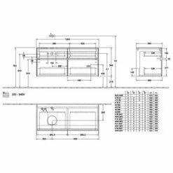 Villeroy & Boch Collaro Waschtischunterschrank 120cm Mit 4 Auszügen Arizona Oak Mit Beleuchtung Links