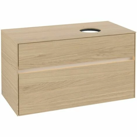 Villeroy & Boch Collaro Waschtischunterschrank 100cm mit 2 Auszügen Nordic Oak Mit Beleuchtung Rechts Villeroy & Boch Collaro Waschtischunterschrank 100cm Mit 2 Auszügen Nordic Oak Mit Beleuchtung Rechts -VILLEROY & BOCH shop 71606551 2