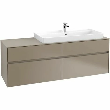 Villeroy & Boch Collaro Waschtischunterschrank 160cm mit 4 Auszügen und variabler Beckenposition Truffle Grey Mit Beleuchtung Rechts 100 cm Villeroy & Boch Collaro Waschtischunterschrank 160cm Mit 4 Auszügen Und Variabler Beckenposition Truffle Grey Mit Beleuchtung Rechts 100 Cm -VILLEROY & BOCH shop 71606560 2