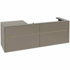 Villeroy & Boch Collaro Waschtischunterschrank 160cm Mit 4 Auszügen Und Variabler Beckenposition Truffle Grey Mit Beleuchtung Rechts 100 Cm 4 Villeroy & Boch Collaro Waschtischunterschrank 160cm Mit 4 Auszügen Und Variabler Beckenposition Truffle Grey Mit Beleuchtung Rechts 100 Cm -VILLEROY & BOCH shop 71606560 3