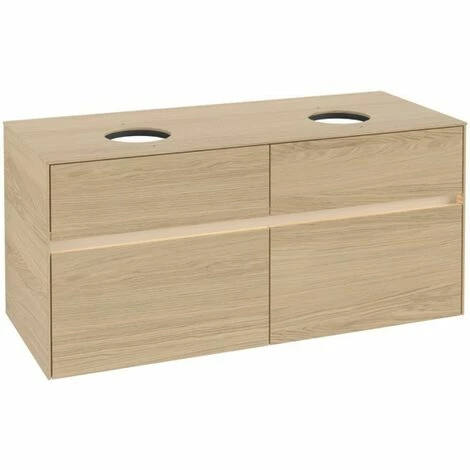 Villeroy & Boch Collaro Waschtischunterschrank 120cm mit 4 Auszügen für 2 Waschtische Nordic Oak Mit Beleuchtung Villeroy & Boch Collaro Waschtischunterschrank 120cm Mit 4 Auszügen Für 2 Waschtische Nordic Oak Mit Beleuchtung -VILLEROY & BOCH shop 71606565 2