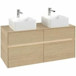 Villeroy & Boch Collaro Waschtischunterschrank 120cm Mit 4 Auszügen Für 2 Waschtische Nordic Oak Mit Beleuchtung 4 Villeroy & Boch Collaro Waschtischunterschrank 120cm Mit 4 Auszügen Für 2 Waschtische Nordic Oak Mit Beleuchtung -VILLEROY & BOCH shop 71606565 3