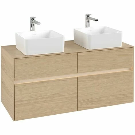 Villeroy & Boch Collaro Waschtischunterschrank 120cm mit 4 Auszügen für 2 Waschtische Nordic Oak Mit Beleuchtung Villeroy & Boch Collaro Waschtischunterschrank 120cm Mit 4 Auszügen Für 2 Waschtische Nordic Oak Mit Beleuchtung -VILLEROY & BOCH shop 71606565 3